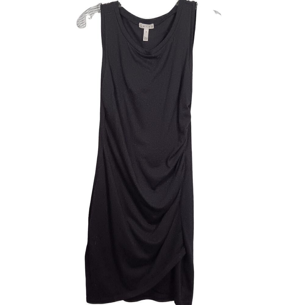 EUC Leith Women's Ruche Sleeveless Bodycon Black Tank Casual Dress Size M
